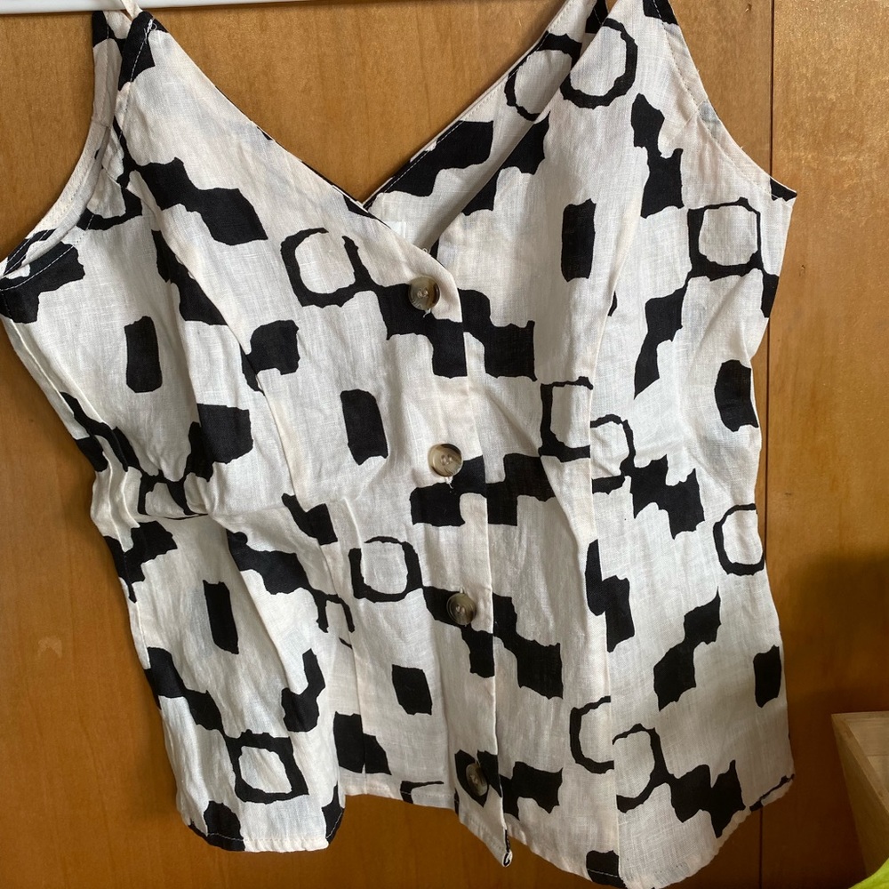 Linen Top XS - Ethnic pattern - Picture 2 of 6